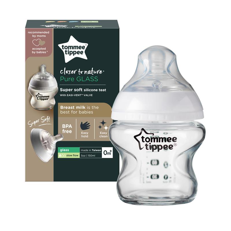 Tommee Tippee Closer to Nature Baby Bottle | Breast-Like Nipple with  Anti-Colic Valve, BPA-free – 9-ounce, 4 Count