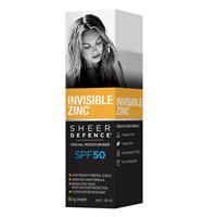 invisible zinc facial moisturiser spf 30