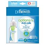 Dr Browns Options Anti Colic With Level 1 Teat Narrow Neck Feeding Bottle 120ml 3 Pack Online Only