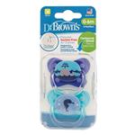 Dr Browns Prevent Contoured Pacifier Stage 1  Blue 0-6 Months 2 Pack Online Only