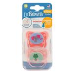 Dr Browns Prevent Contoured Pacifier Stage 2  Pink 6-12 Months 2 Pack Online Only