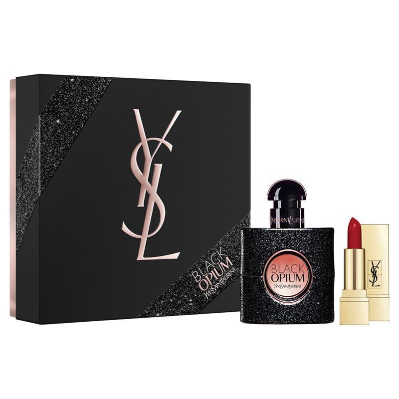 Buy Yves Saint Laurent Opium Black Eau De Parfum 30ml & Lipstick 2 ...