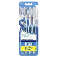 Buy Oral B Cross Action Ultra Thin Manual Toothbrush 3 Pack Online at ...