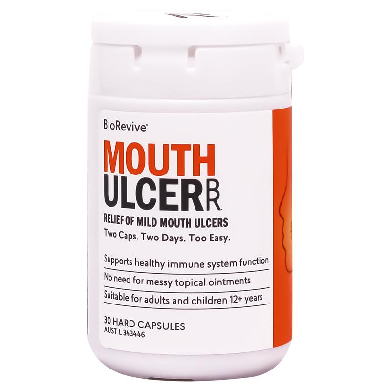 Buy BioRevive MouthUlcer Mouth Ulcer Relief 30 Capsules Online at Chemist Warehouse®