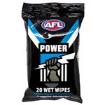 AFL Wet Wipes Port Adelaide Power 20 Pack