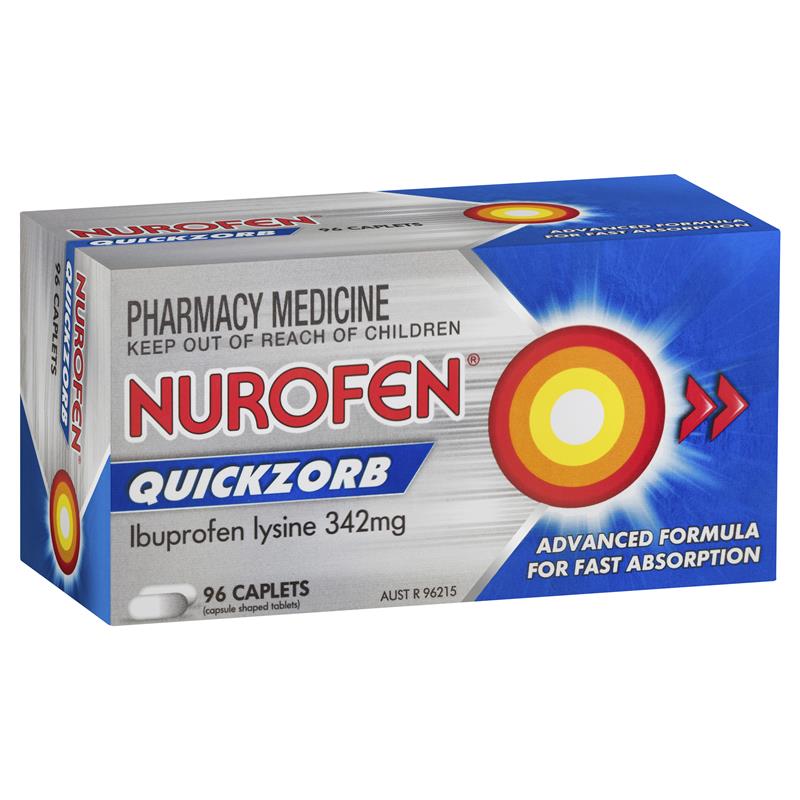 Buy Nurofen Quickzorb Pain Relief Tablets 96 pack 
