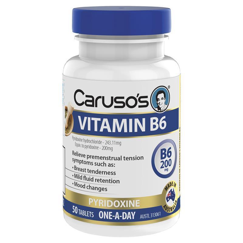 Carusos Vitamin B6 200MG 50 Tablets