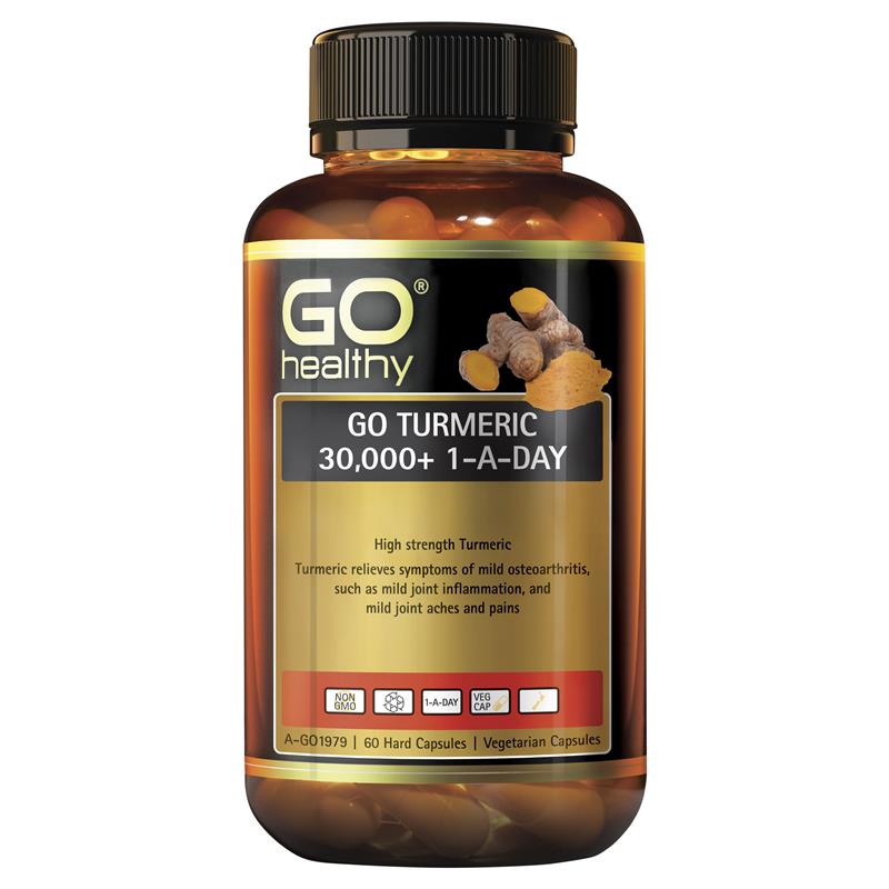 GO Healthy Turmeric 30000+ 1 A Day 60 Vege Capsules