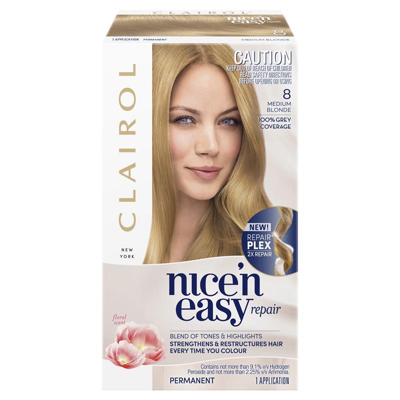 Buy Clairol Nice Easy Repair 8a Medium Ash Blonde Online At