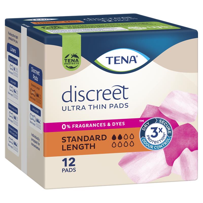 Buy Tena Pad Discreet UltraThin Standard 12 Pack Online at Chemist