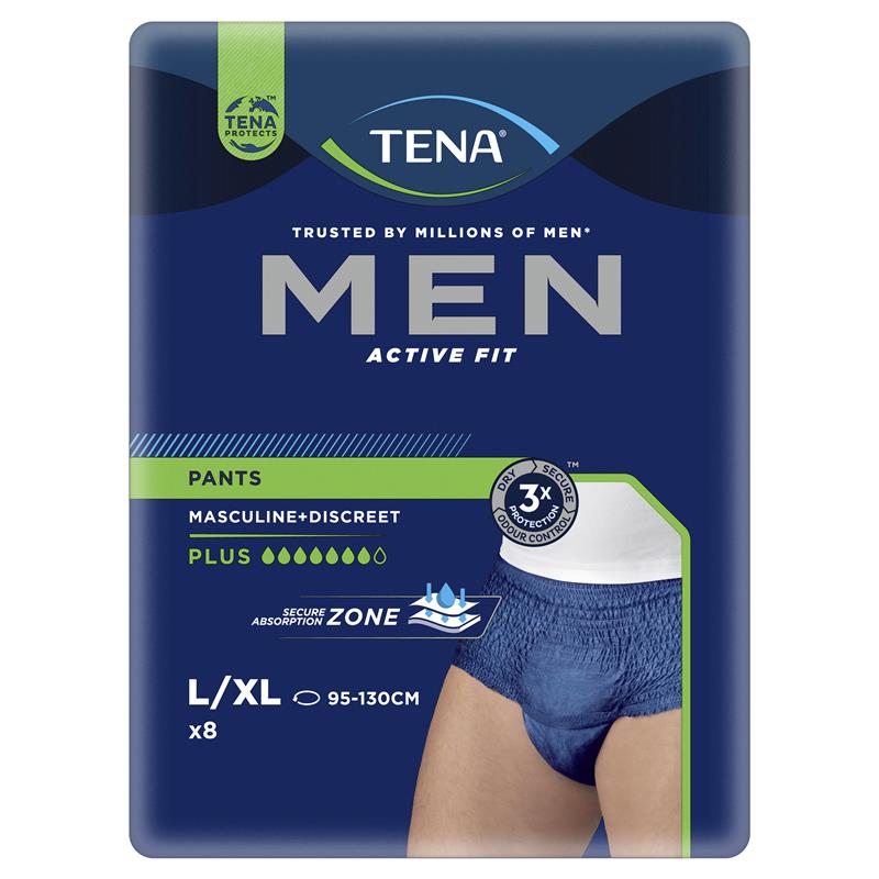 Buy Tena Pant Men Active Fit Plus Large 8 Pack Online at Chemist Warehouse®