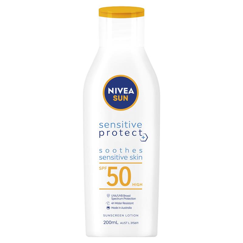 Buy Nivea Sun Sensitive Protect Spf50 Sunscreen Lotion 200ml Online At Chemist Warehouse®