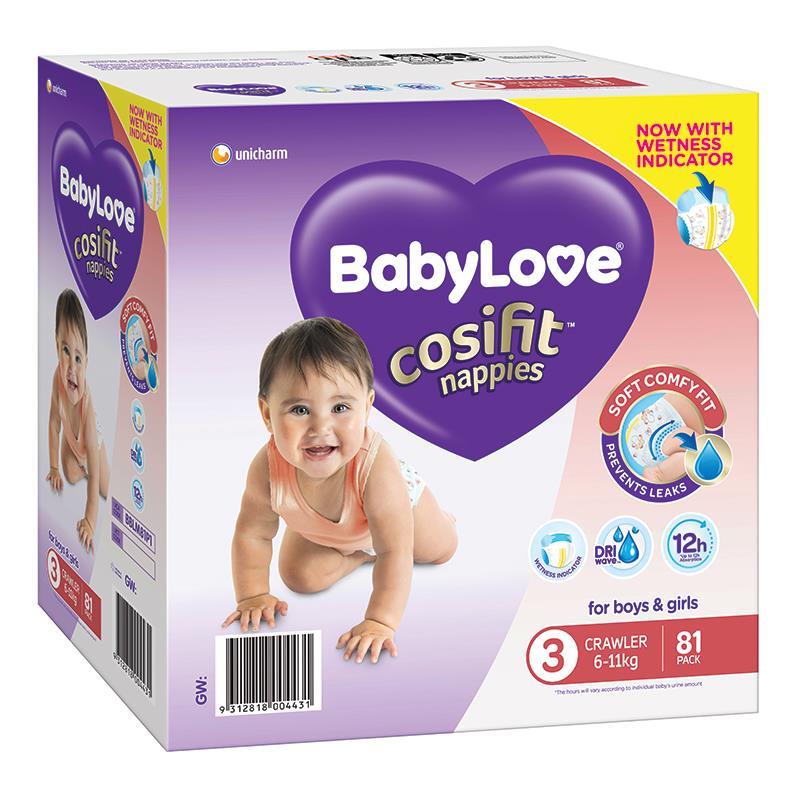 Buy BabyLove Cosifit Jumbo Box Nappies Crawler 81 Pack Online at ...