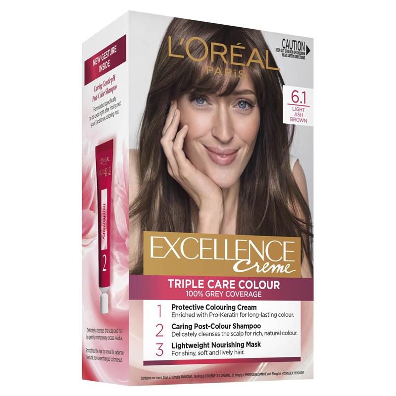 Buy L'Oreal Excellence Creme  Light Ash Brown Hair Colour Online at  Chemist Warehouse®