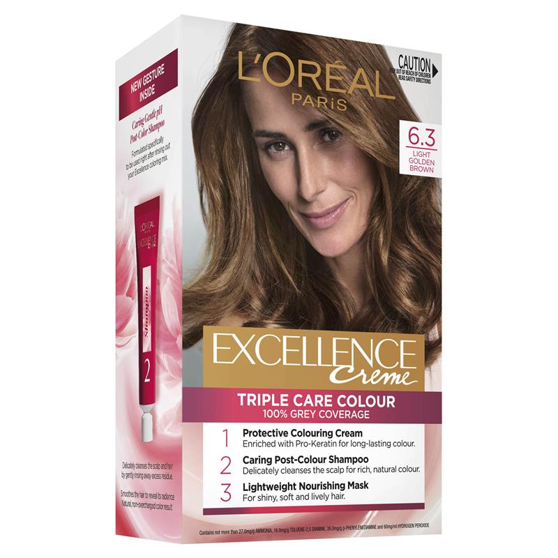 Buy L'Oreal Excellence Creme  Light Golden Brown Hair Colour Online at  Chemist Warehouse®