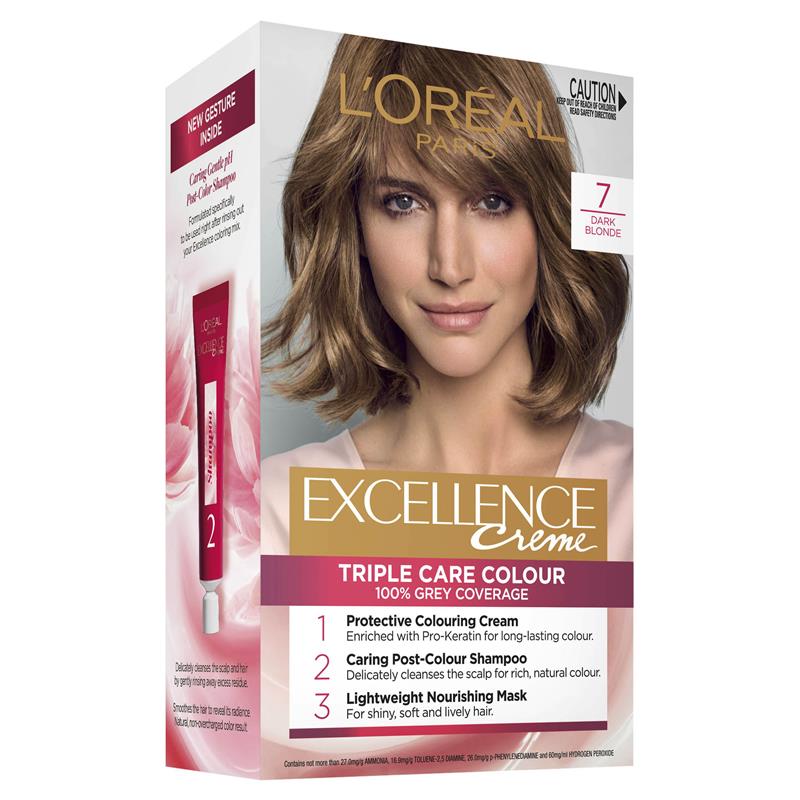 Buy L'Oreal Excellence Creme 7 Dark Blonde Hair Colour Online at Chemist  Warehouse®