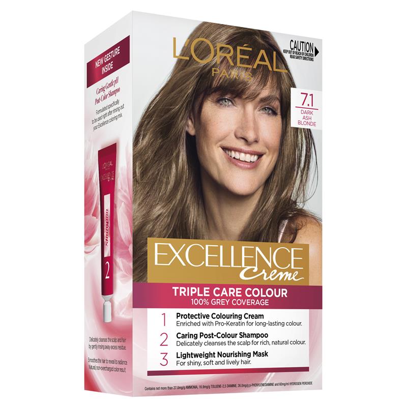 Buy L'Oreal Excellence Creme  Dark Ash Blonde Hair Colour Online at  Chemist Warehouse®