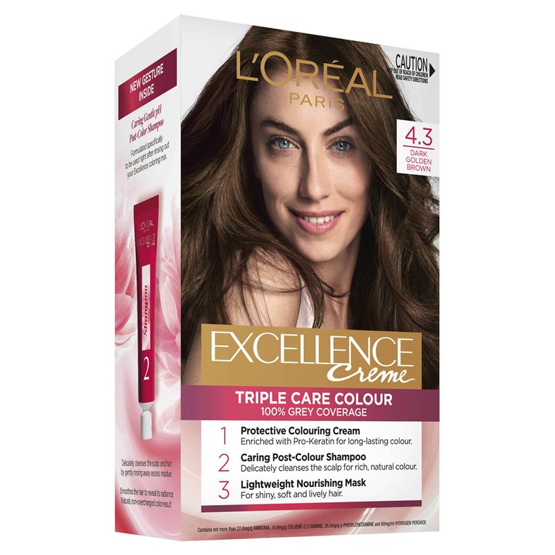 Buy L'Oreal Excellence Creme  Dark Golden Brown Hair Colour Online at  Chemist Warehouse®