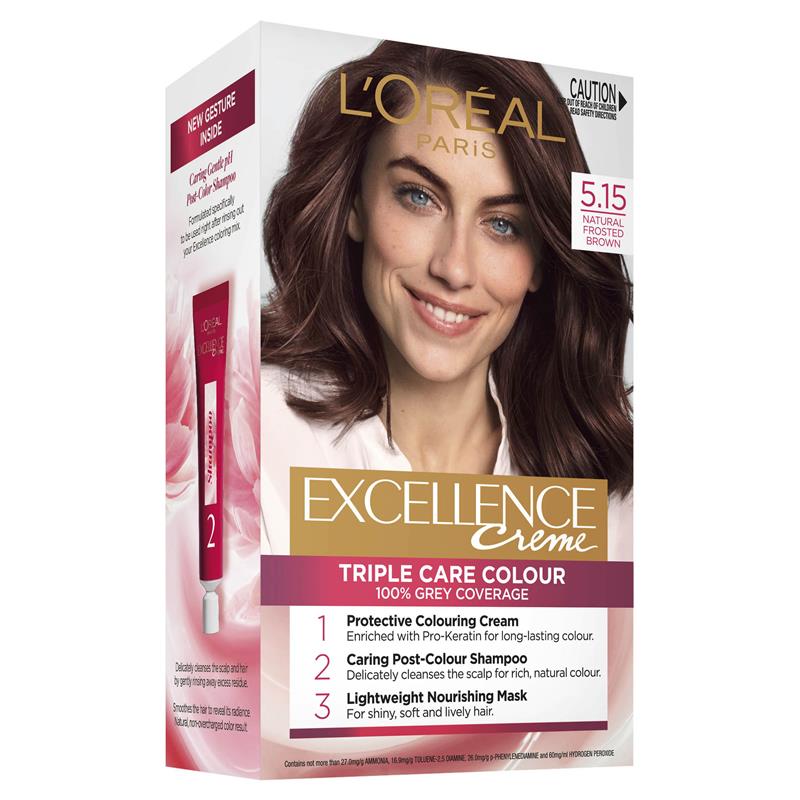 Buy L'Oreal Excellence Creme 5.15 Natural Frosted Brown Hair Colour ...
