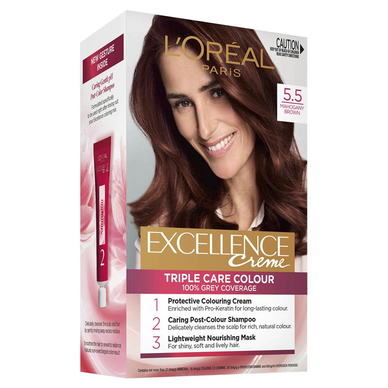 Buy L'Oreal Excellence Creme  Mahogany Brown Hair Colour Online at  Chemist Warehouse®