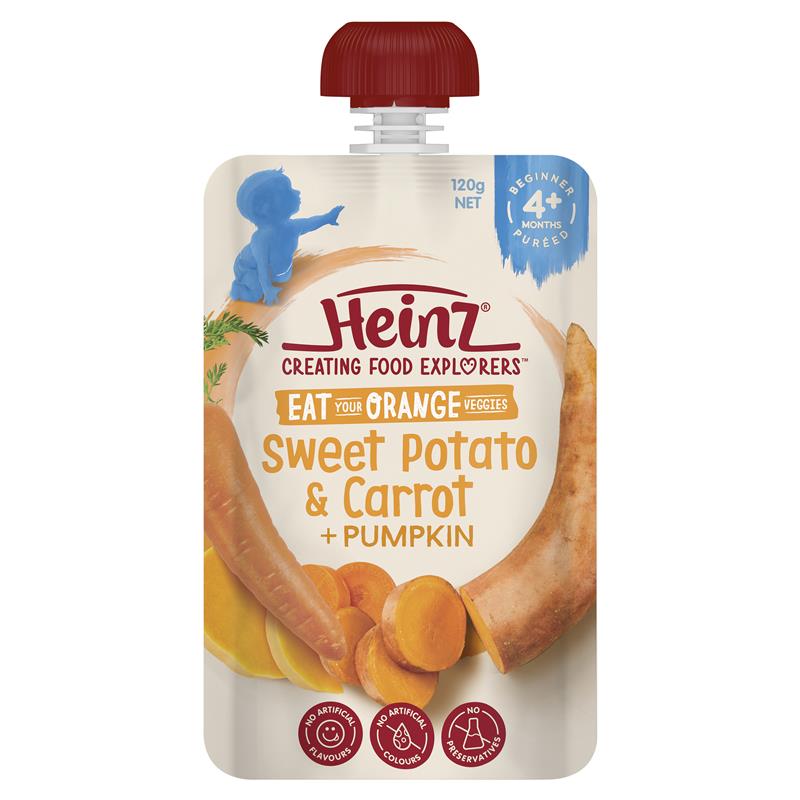 Buy Heinz Sweet Potato Carrot & Pumpkin Pouch 120g 4m+ Online at