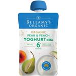 Bellamys Pear & Peach Yoghurt with DHA 120g