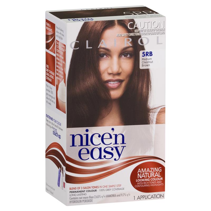 Buy Clairol Nice & Easy 5RB Medium Chestnut Brown Online at Chemist ...