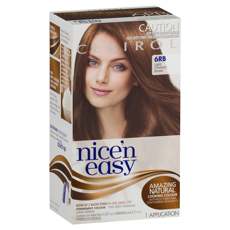 Buy Clairol Nice & Easy 6RB Light Chestnut Brown Hair Colour Online at ...