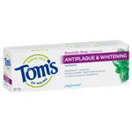 Tom's of Maine Natural Fluoride Free Antiplaque & Whitening Toothpaste Peppermint 113g
