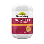 Nature's Way Magnesium + Turmeric 150 Tablets New Formula