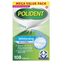 Buy Polident Whitening Denture Cleanser 108 Tablets Exclusive Size ...