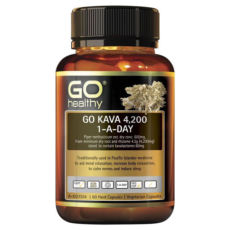 Buy GO Healthy Kava 4200 1-a-day Capsules Exclusive Size Online at Chemist Warehouse®