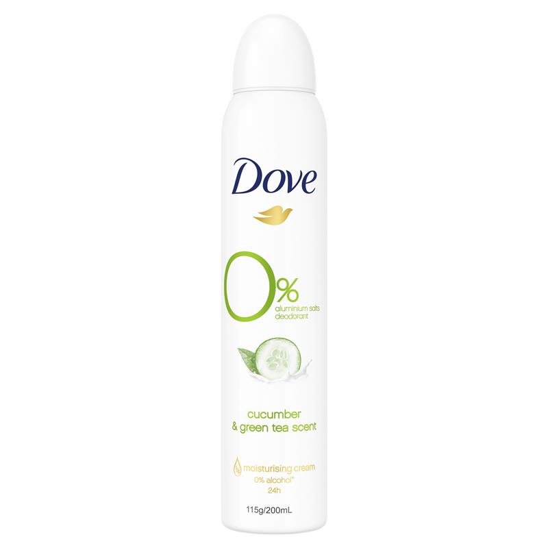Buy Dove for Women Deodorant Cucumber Zero Aluminium 200ml Online at ...