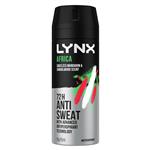 Lynx Deodorant Antiperspirant Africa 165ml