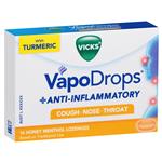 Vicks VapoDrops + Anti-Inflammatory Honey Menthol 16 Lozenges