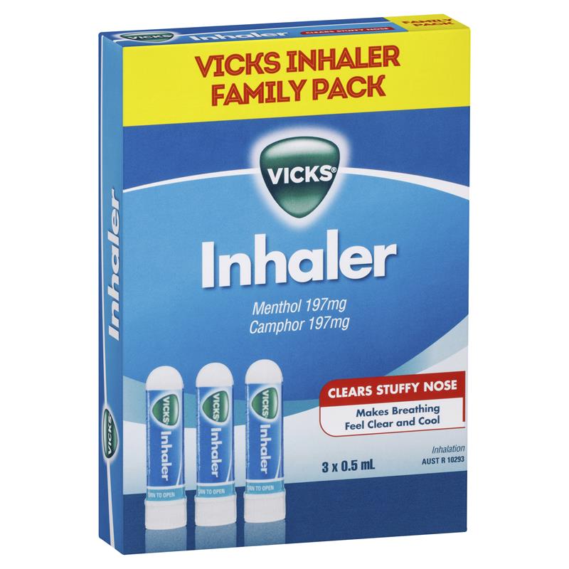 Buy Vicks Inhaler Triple Pack 3 x 0.5mL Online at Chemist Warehouse®