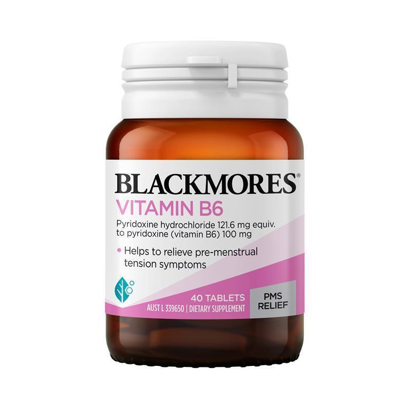 Blackmores Vitamin B6 100mg Women's Health 40 Tablets 93562959 eBay