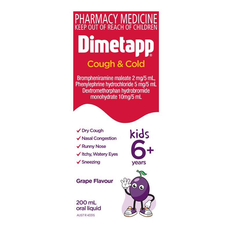 Buy Dimetapp Cough and Cold 200mL Online at Chemist Warehouse®