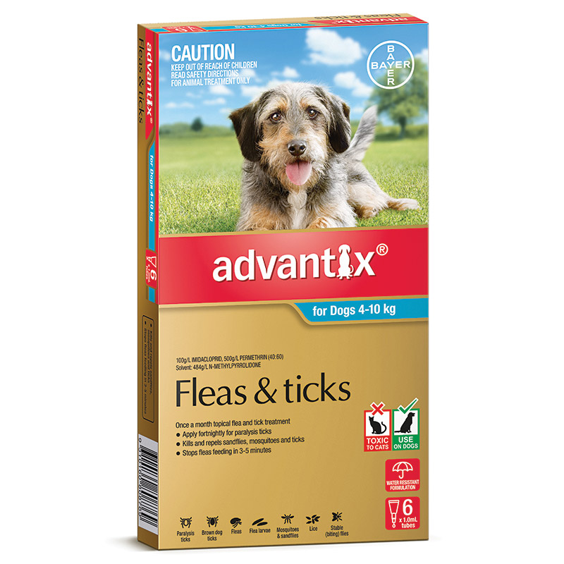 Buy Advantix for Medium Dogs 4 10 kg 6 pack Online at Chemist Warehouse®
