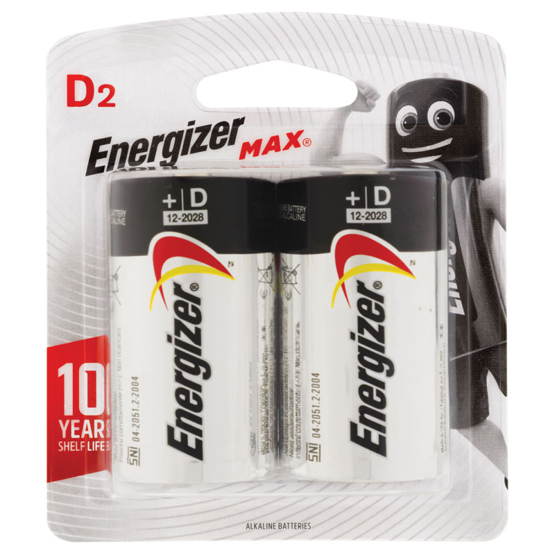 Energizer Max D Batteries Premium Alkaline D Cell Batteries 4 Battery Count 