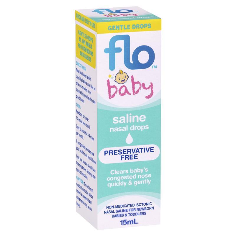 Buy FLO Baby Saline + Nasal Drops 15ml Online at Chemist ...