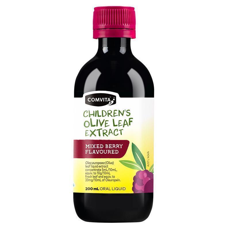 Buy Comvita Olive Leaf Extract Children's Mixed Berry 200mL Online at