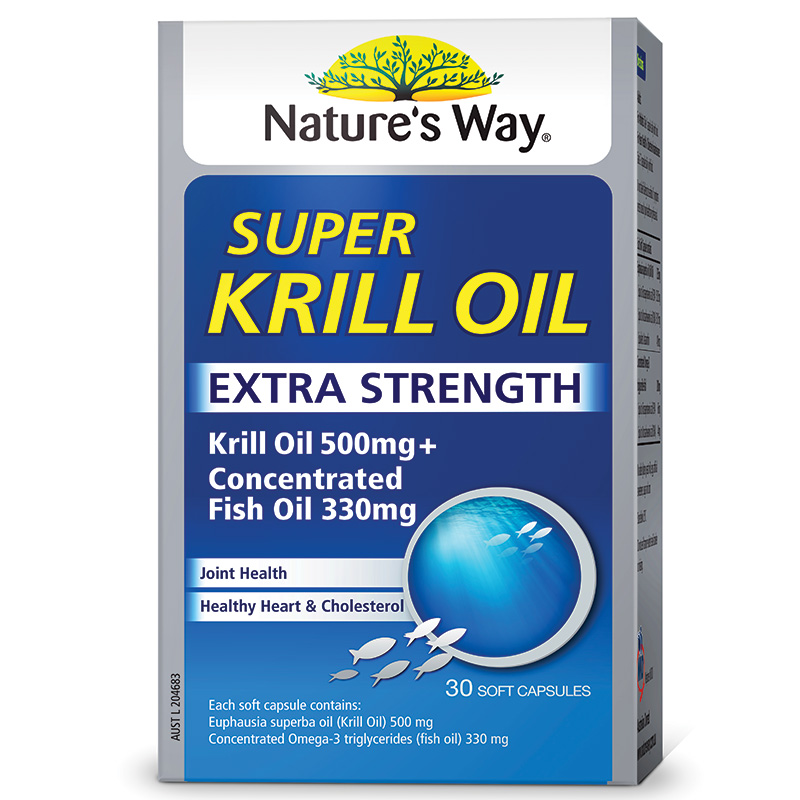 Buy Nature's Way Super Krill Oil Plus 500mg Krill + 330mg Fish Oil 30