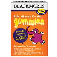 Blackmores Kids Vitamic C + Zinc 36 Strawberry Gummies