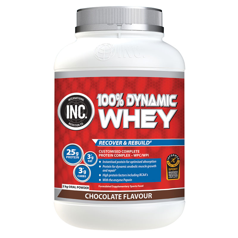 Buy INC 100 Dynamic Whey Chocolate Flavour 2kg Online at Chemist WarehouseÂ®