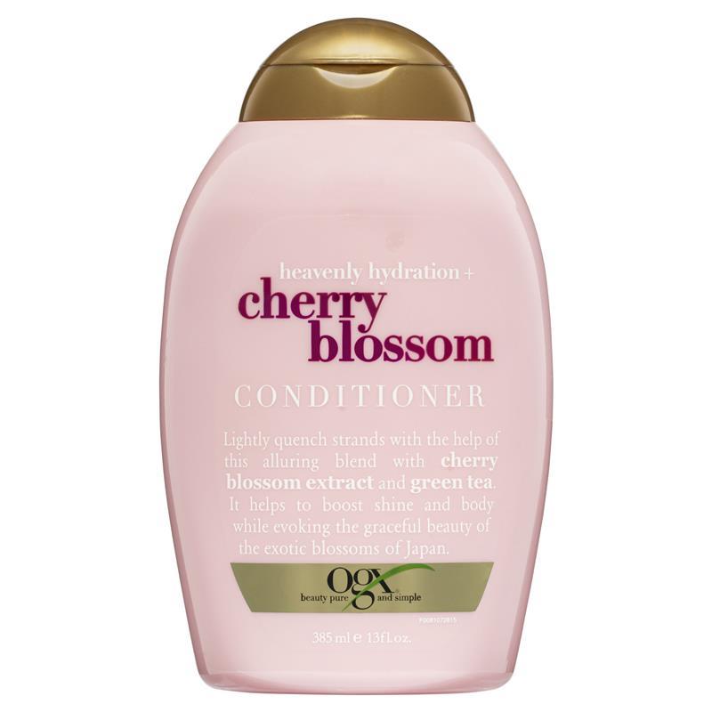 Buy Ogx Heavenly Hydration + Shine Cherry Blossom Conditioner For Thin And Fine Hair 385mL at Warehouse®
