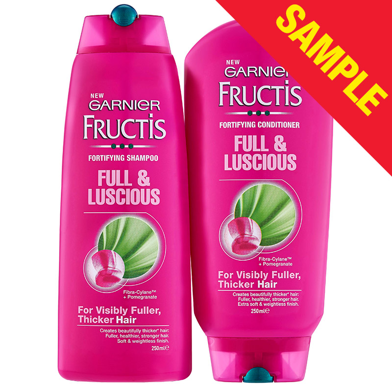 Sample Garnier Full and Luscious Shampoo and Conditioner Sachet