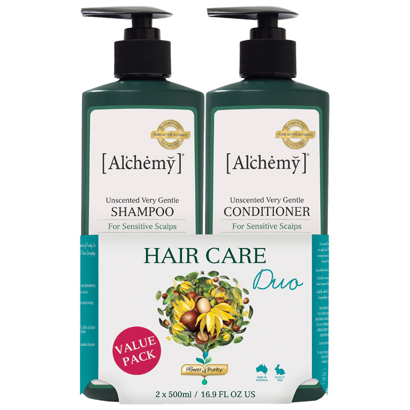 Buy Alchemy Unscented Very Gentle Shampoo and Conditioner 500ml Duo Pack Online at Chemist
