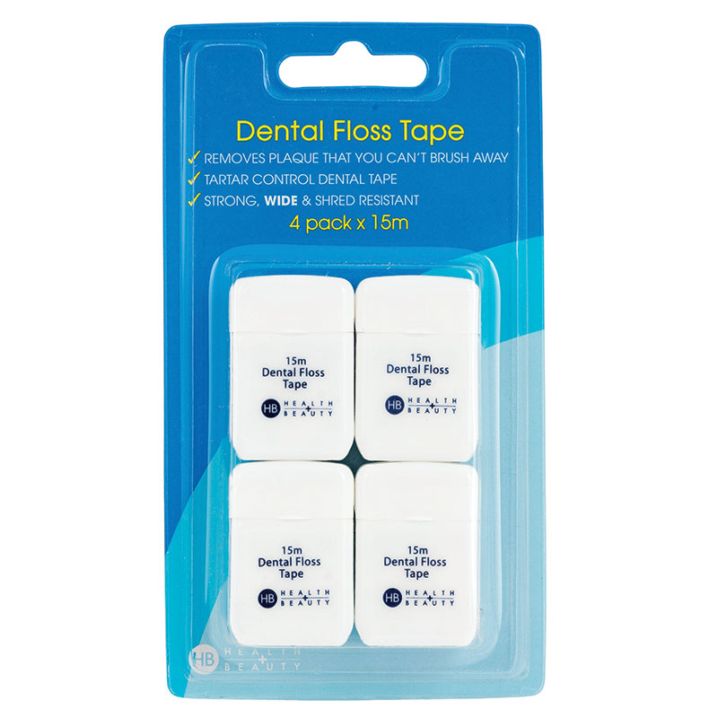 Buy Health & Beauty Dental Floss Mini 4x15m Plain Online at Chemist