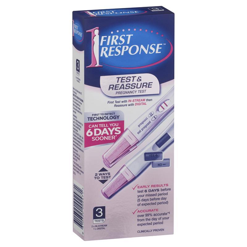 Buy First Response Test & Reassure 2 In Stream Plus 1 Digital Test Pack
